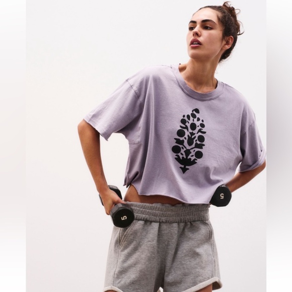 Free People Purple Short Sleeve Tee